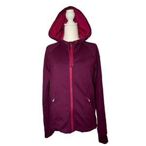 Fabletics Womens Maroon Full Zip Activewear Jacket With Pockets Size XS